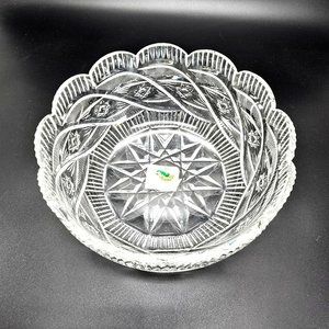 Waterford Crystal Apprentice Glass Bowl Scalloped Edge 8" Vintage Design JJ3818